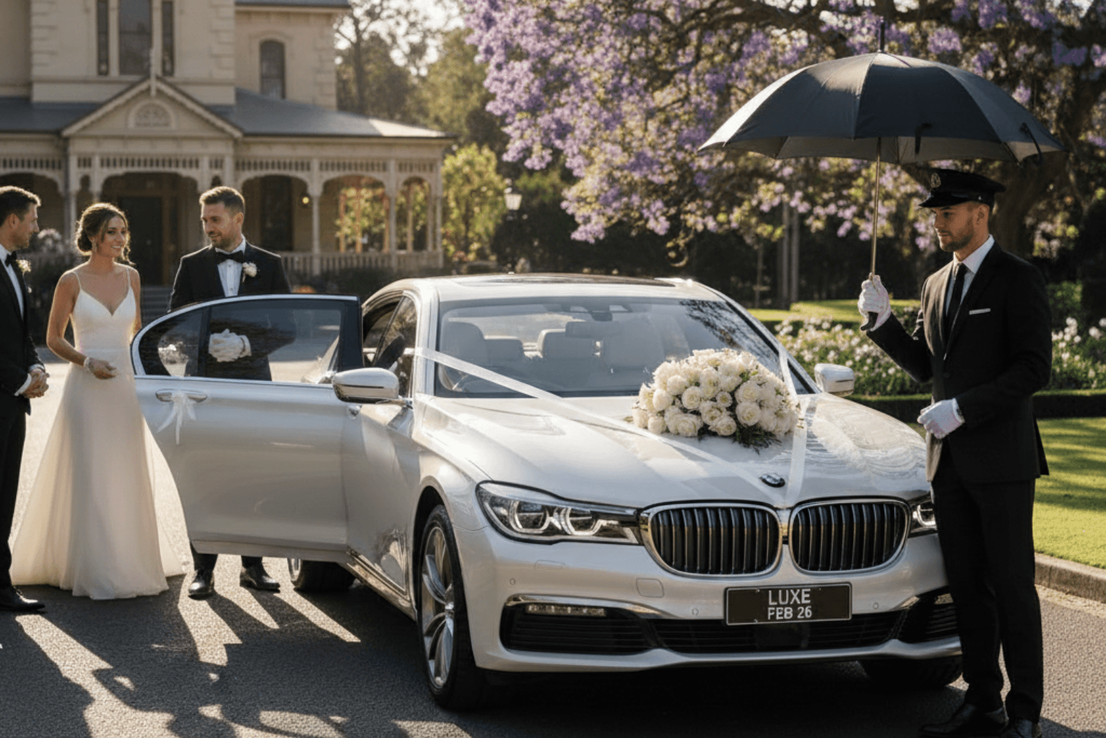 Luxury wedding car hire for Melbourne’s peak February 2026 wedding season