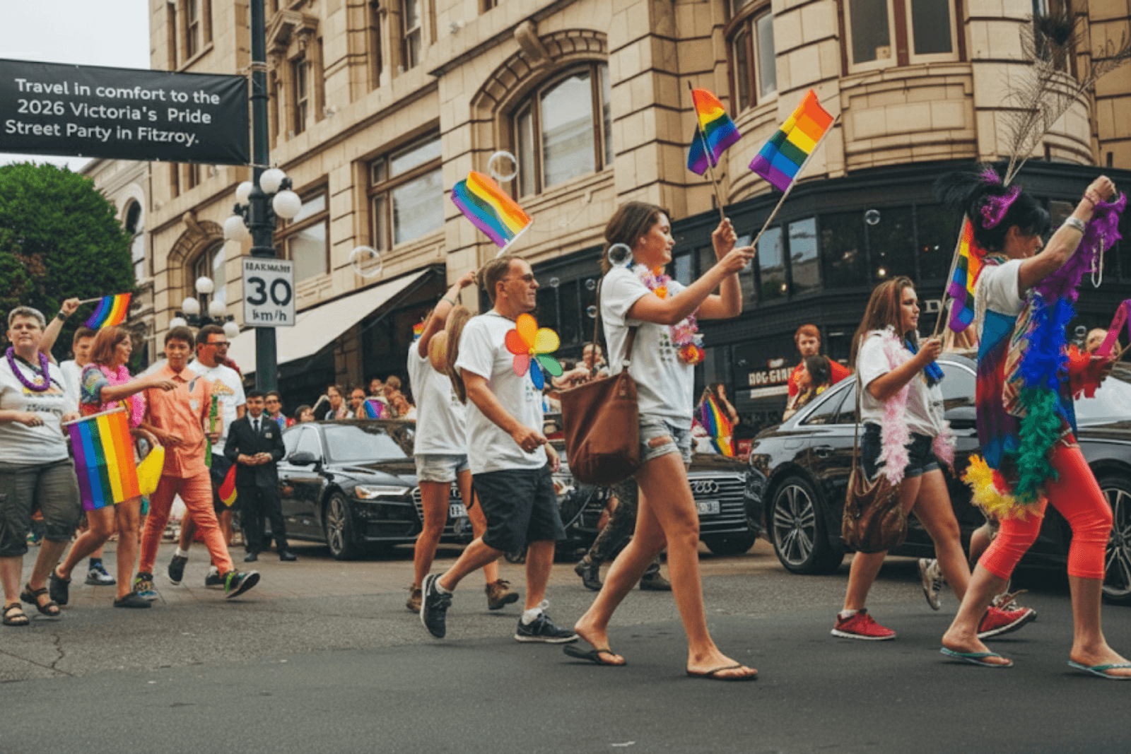 Travel in comfort to the 2026 Victoria’s Pride Street Party in Fitzroy